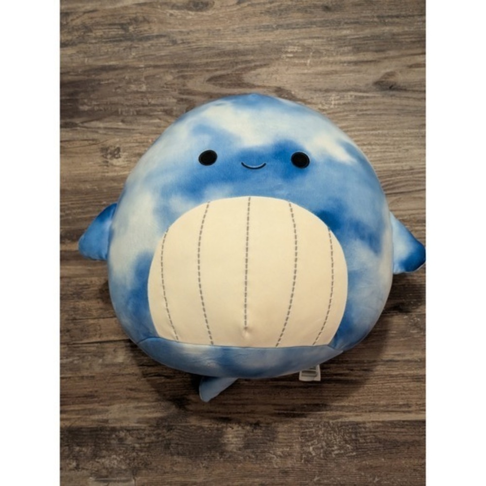 Squishmallows Samir the Blue Whale Tie Dye Plush Kellytoy Stuffed Animal